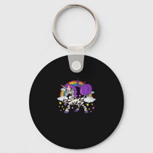 Africa Animal Rainbow Zebracorn Cute Zebra Fantasy Keychain