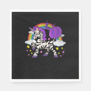 Africa Animal Rainbow Zebracorn Cute Zebra Fantasy Napkins