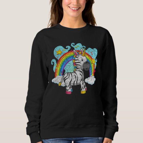 Africa Animal Rainbow Zebracorn Fantasy Zebra Unic Sweatshirt