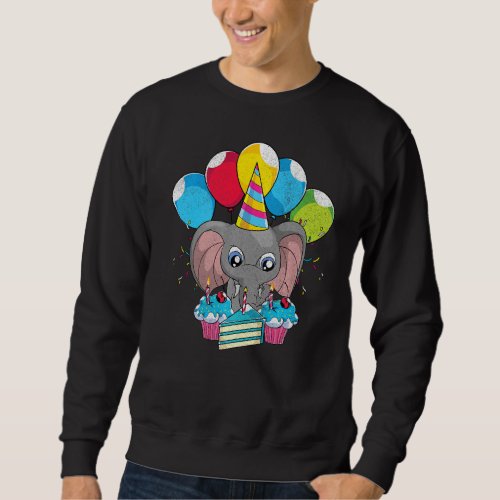 Africa Animal  Zoo Animal Birthday Party Cute Elep Sweatshirt