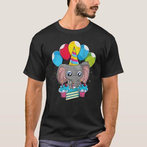 Africa Animal  Zoo Animal Birthday Party Cute Elep T_Shirt