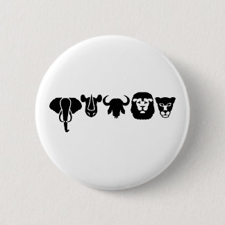 Africa animals big five button