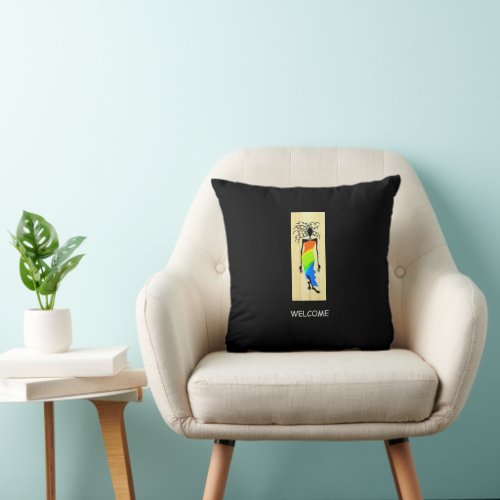 Africa Art Beautiful Mama Africa Throw Pillow