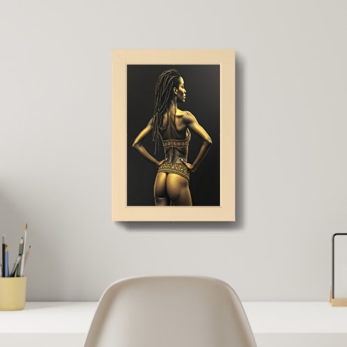 Africa Art Poster Wall Divine Radiance in Gold