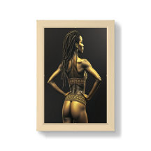 Africa Art Poster Wall Divine Radiance in Gold