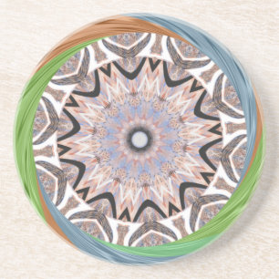 Africa Asia traditional edgy pattern Coaster
