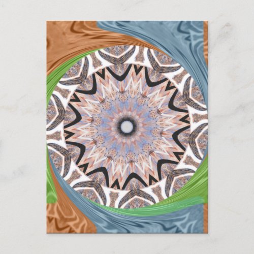 Africa Asia traditional edgy pattern Postcard