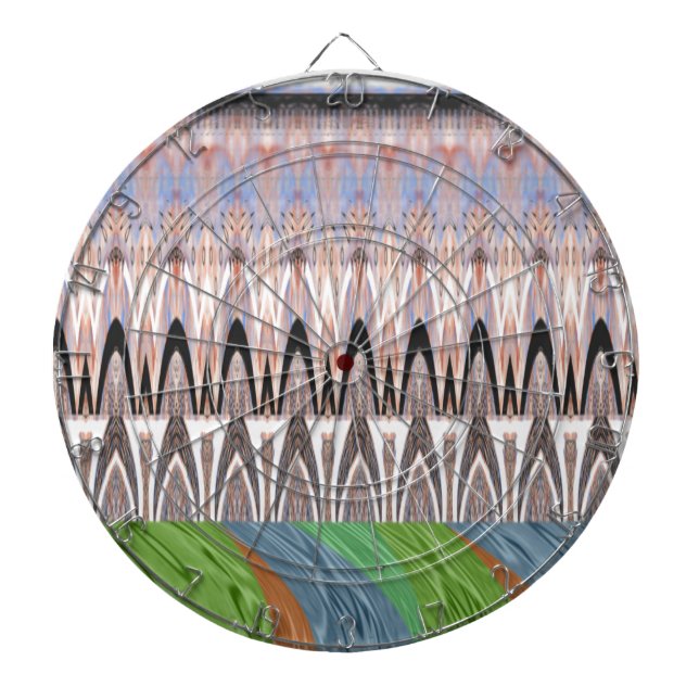 Africa Asia traditional pattern Dartboard With Darts (Front)