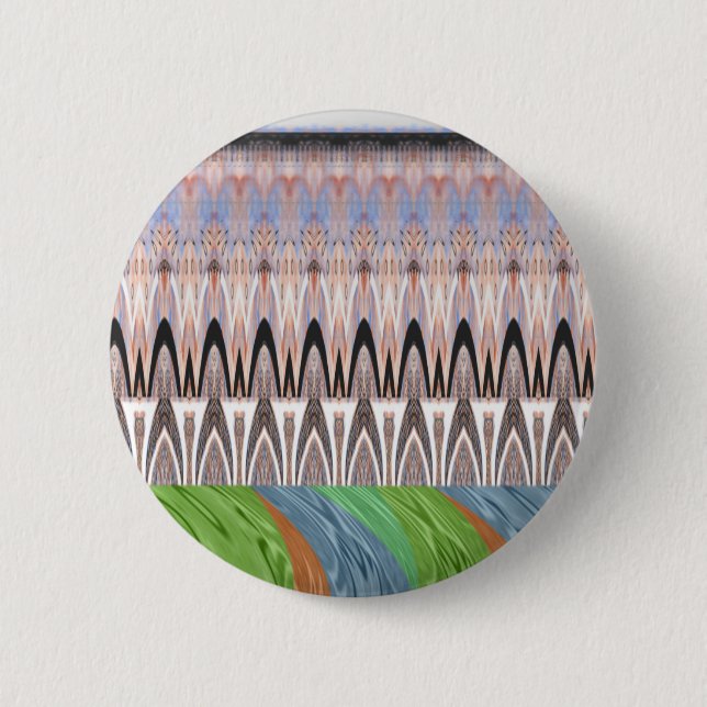 Africa Asia traditional pattern Pinback Button (Front)
