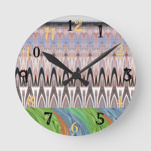 Africa Asia traditional pattern Round Clock (Front)