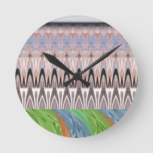 Africa Asia traditional pattern Round Clock