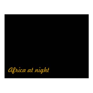 Africa at night postcard