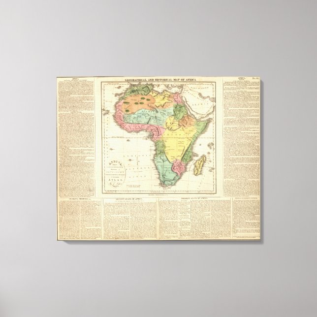 Africa Atlas Map 2 Canvas Print (Front)