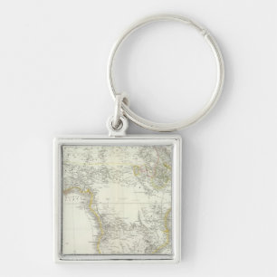Africa Atlas Map Keychain