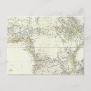 Africa Atlas Map Postcard