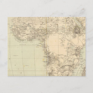 Africa Atlas Map showing colonies Postcard
