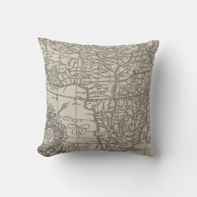 Africa Before Stanley Throw Pillow (Front)