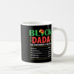 Africa Black Dada Nutrition Fact Melanin Conscious Coffee Mug