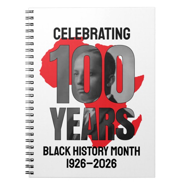 Africa BLACK HISTORY MONTH CENTENNIAL  Notebook (Front)