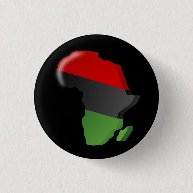 AFRICA BLACK RED GREEN PAN- AFRICANISM BUTTON (Front)