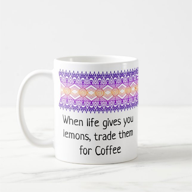 Africa Border Gold Purple Personalized Mug (Left)