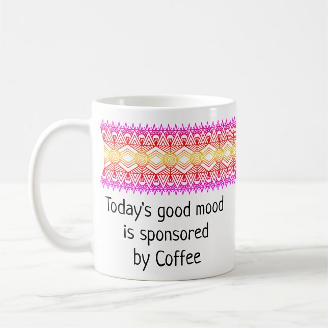 Africa Border Gold Red Pink Personalized Mug (Left)