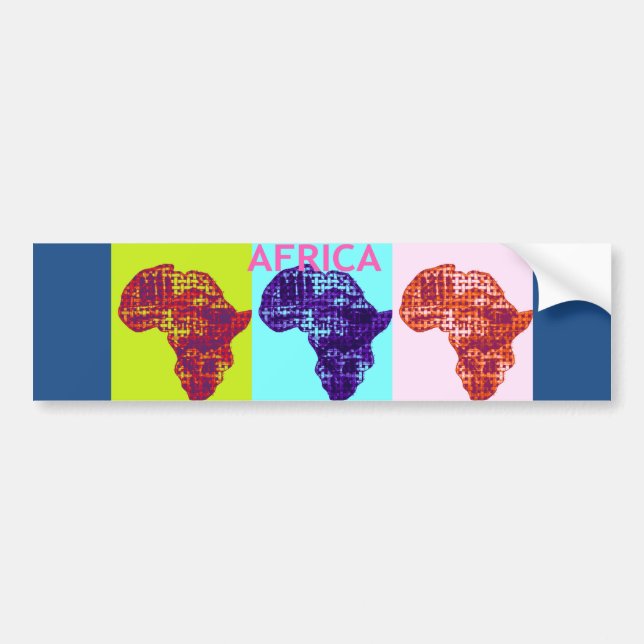 Africa Bumper Sticker Template Car Bumper Sticker (Front)