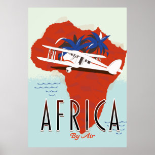 Africa By Air travel poster