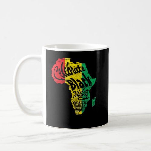 Africa Celebrate Black History Month Distressed  Coffee Mug