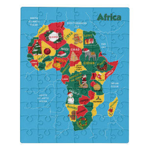 Africa Christmas Map Jigsaw Puzzle