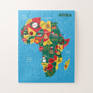 Africa Christmas Map Jigsaw Puzzle