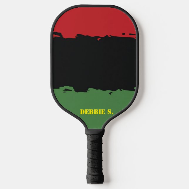 Africa Colors Pickleball Paddle | Custom Name (Front)