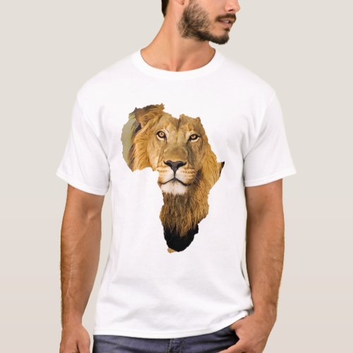 Africa Continent African Lion Animal T_Shirt