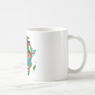 Africa Continent Flag Map Coffee Mug