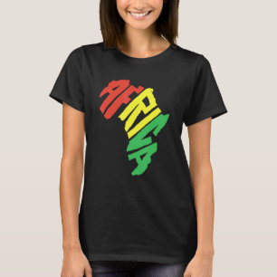 Africa Continent Letter Reggae African Culture Pri T-Shirt