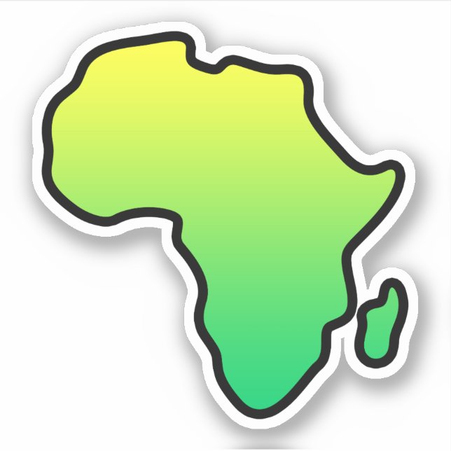 Africa Continent - Map Of Africa Sticker (Front)