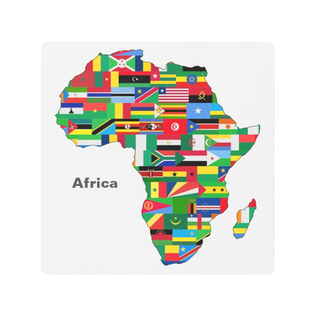 Africa Continent Metal Print (Front)