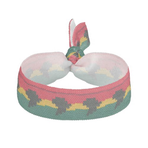 Africa Crochet Print Versatile Elastic Bracelet or Ribbon Hair Tie