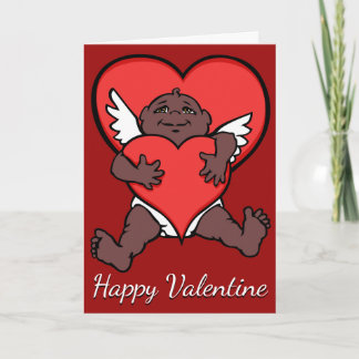 Africa Cupid Card Custom Valentines Greetings Card