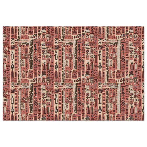 Africa Dogon Mali Ethnic Tribal Watercolor Pattern Tissue Paper