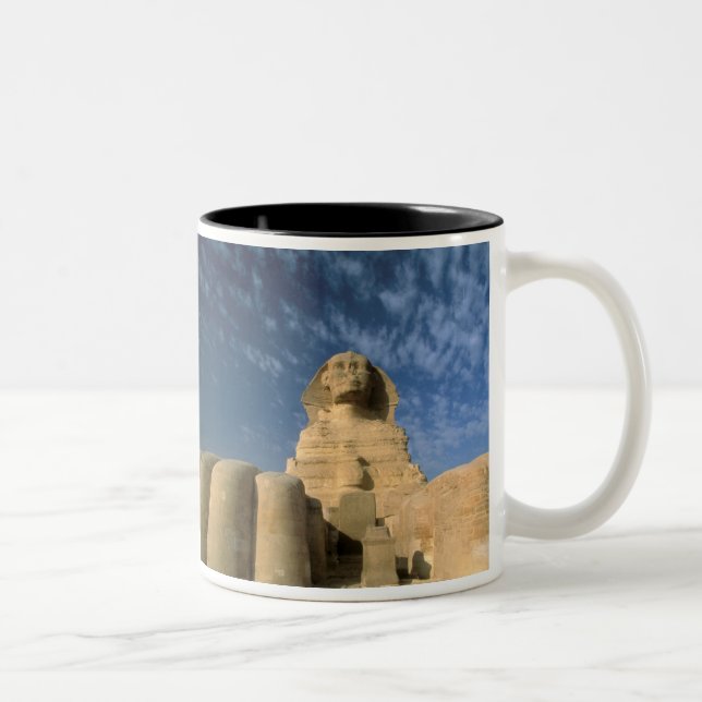 Africa, Egypt, Cairo, Giza Plateau. Sphinx Two-Tone Coffee Mug (Right)
