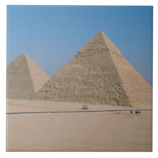 Africa - Egypt - Cairo - Great Pyramids of Giza, Tile | Zazzle.com