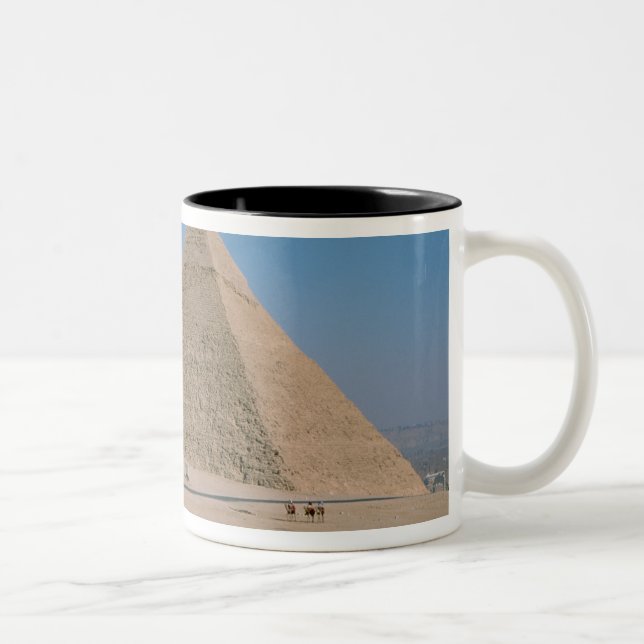 Africa - Egypt - Cairo - Great Pyramids of Giza, Two-Tone Coffee Mug (Right)