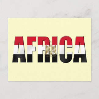Africa Egypt flag logo Eagle emblem gifts Postcard