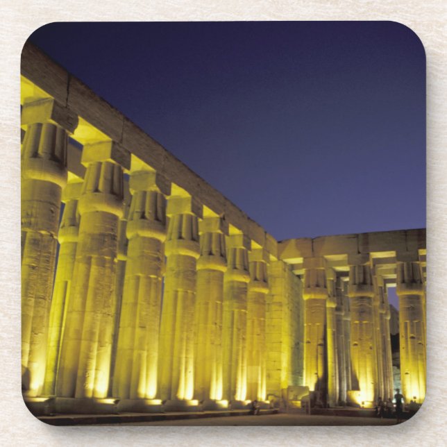 Africa, Egypt, Luxor. Sun court of Amenhotep Drink Coaster (Front)