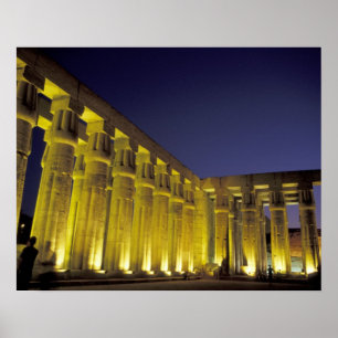 Africa, Egypt, Luxor. Sun court of Amenhotep Poster