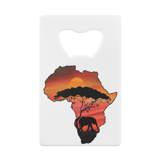 Africa-Elephant-eps Credit Card Bottle Opener (Back)