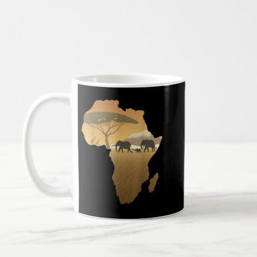 Africa  Elephant Map Dad South Animal Big Five Saf Coffee Mug