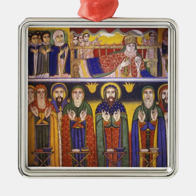 Africa, Ethiopia. Artwork depicting apostles and Metal Ornament (Front)