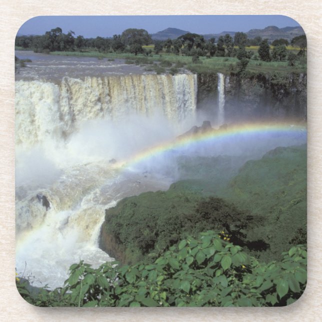 Africa, Ethiopia, Blue Nile River, Cataract. 2 Drink Coaster (Front)